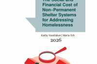 Cover of social-and-financial-cost-of-non-permanent-shelter-systems report.